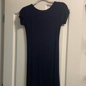 Navy midi dress